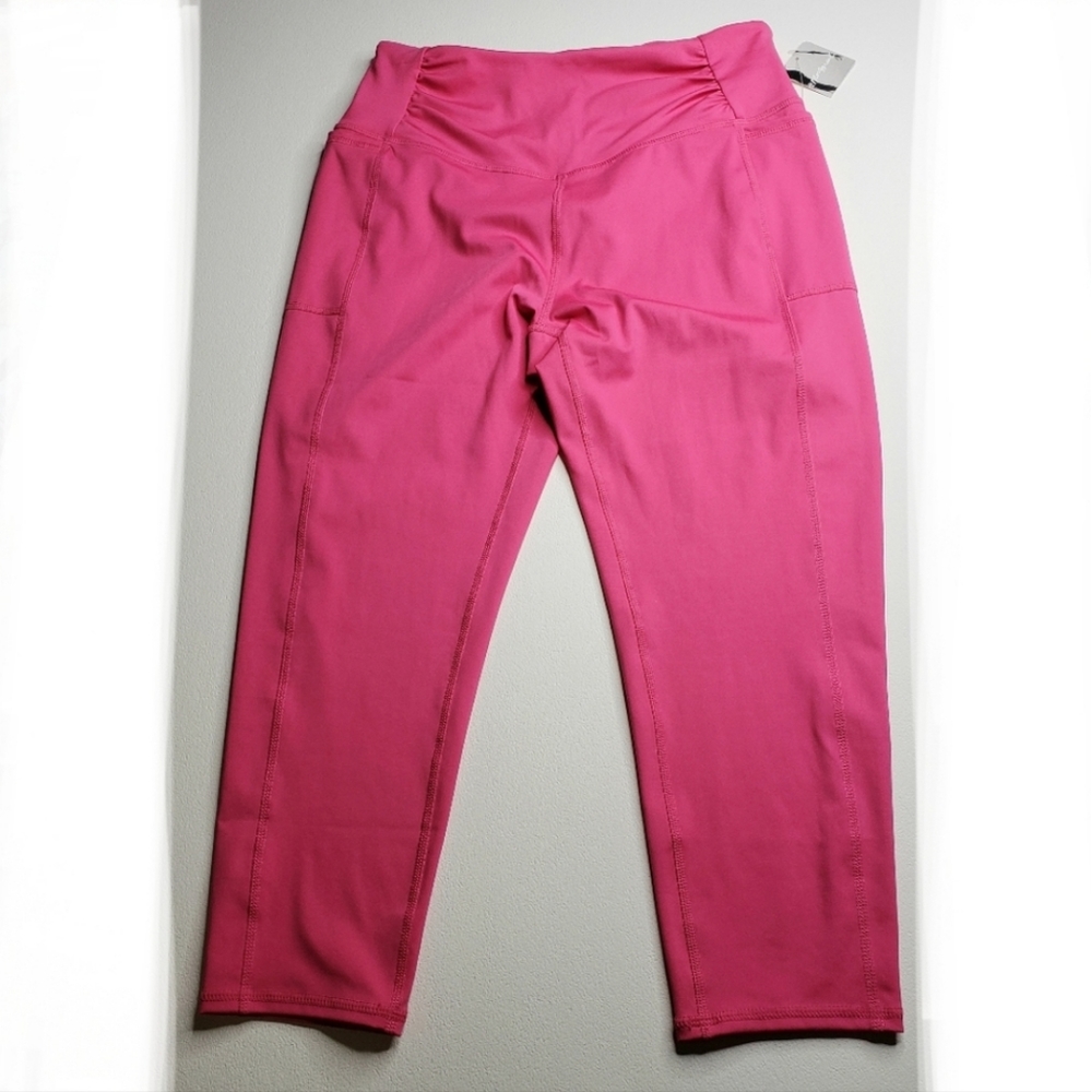 Free People Movement Leggings High Rise Cropped Pink Size Medium NWT